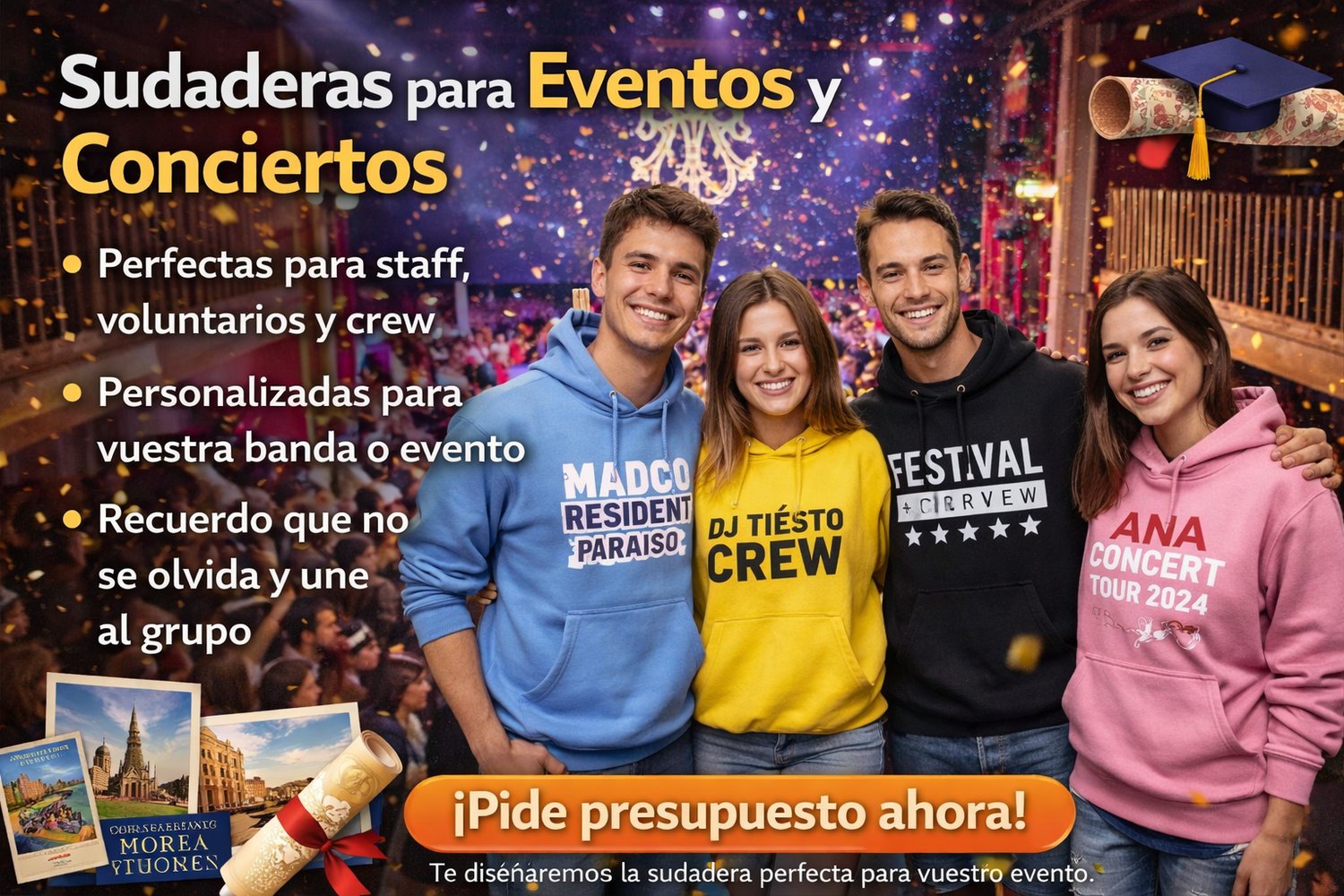 Sudaderas para eventos en Navarra