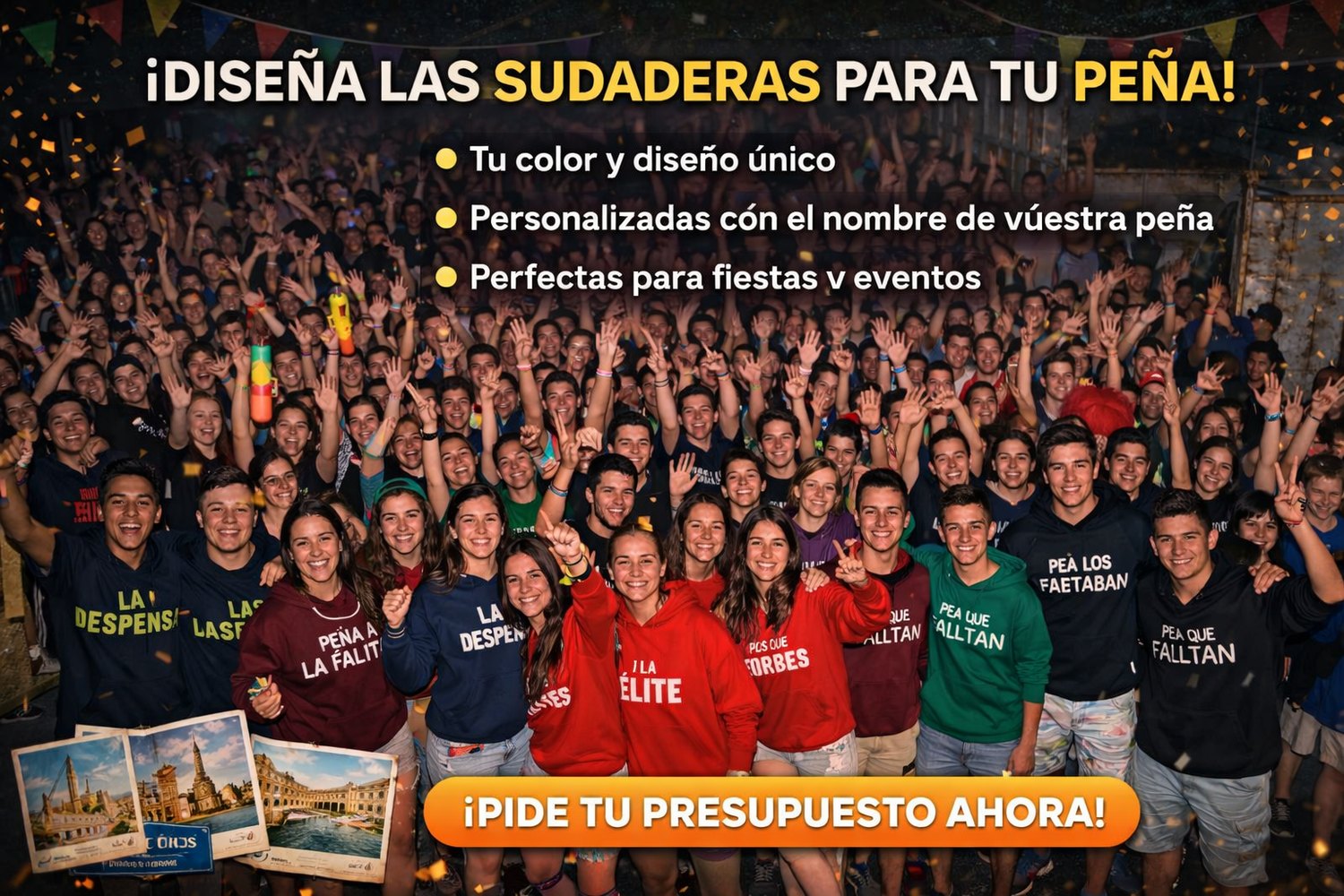 Sudaderas para peñas en Navarra