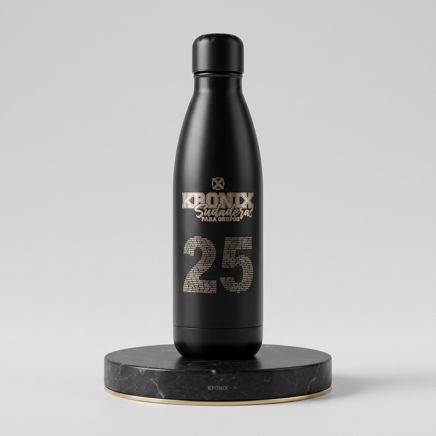 Termo Kronix personalizado con logo, número o lema del grupo
